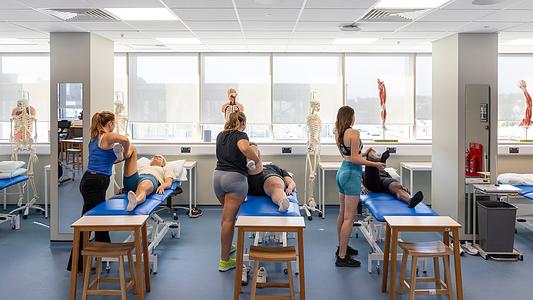 Physiotherapy students training in Intercity Place