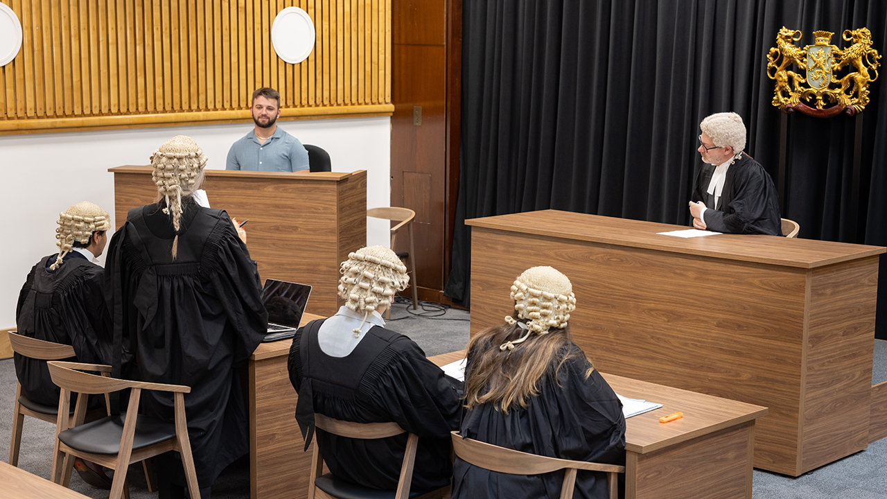 Students in moot court
