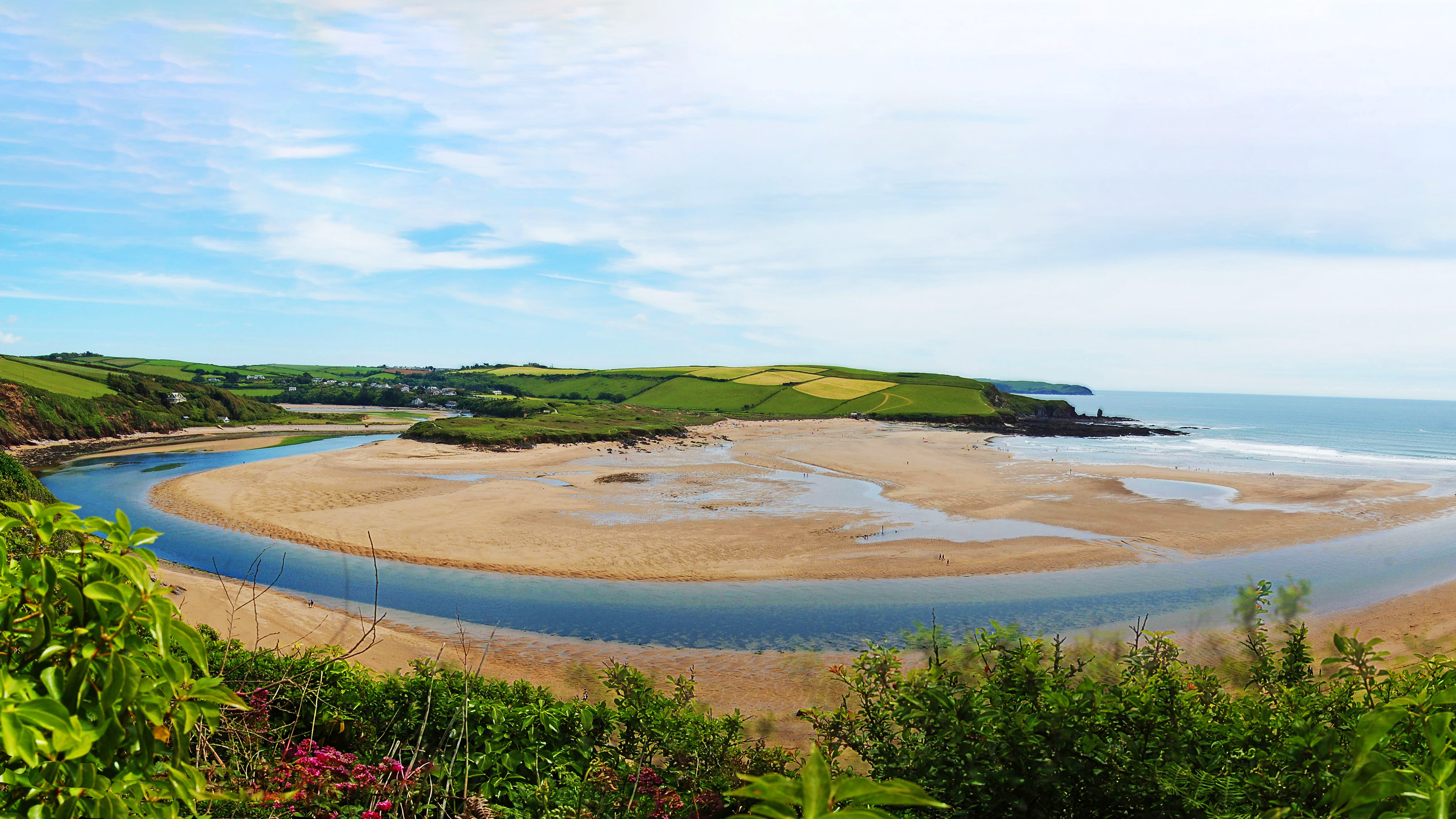 Avon rivermouth, Bantham, South Devon, UK.