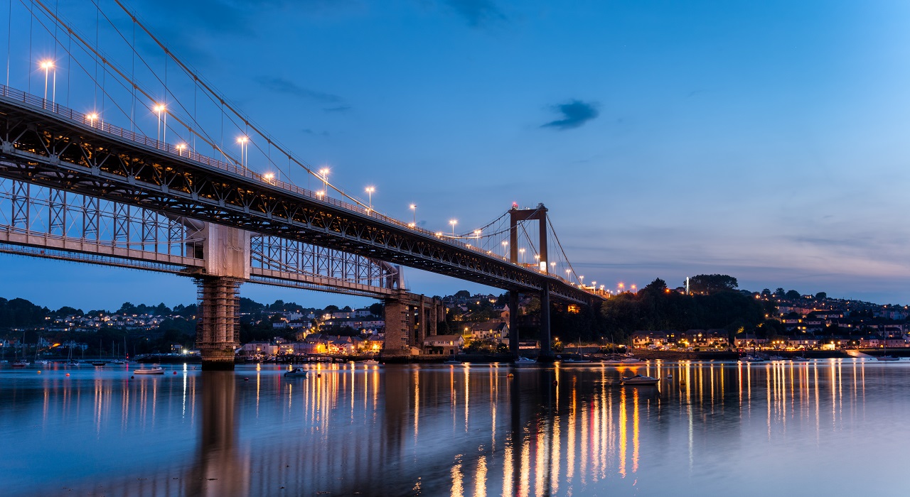 Tamar Bridge looking towards Cornwall